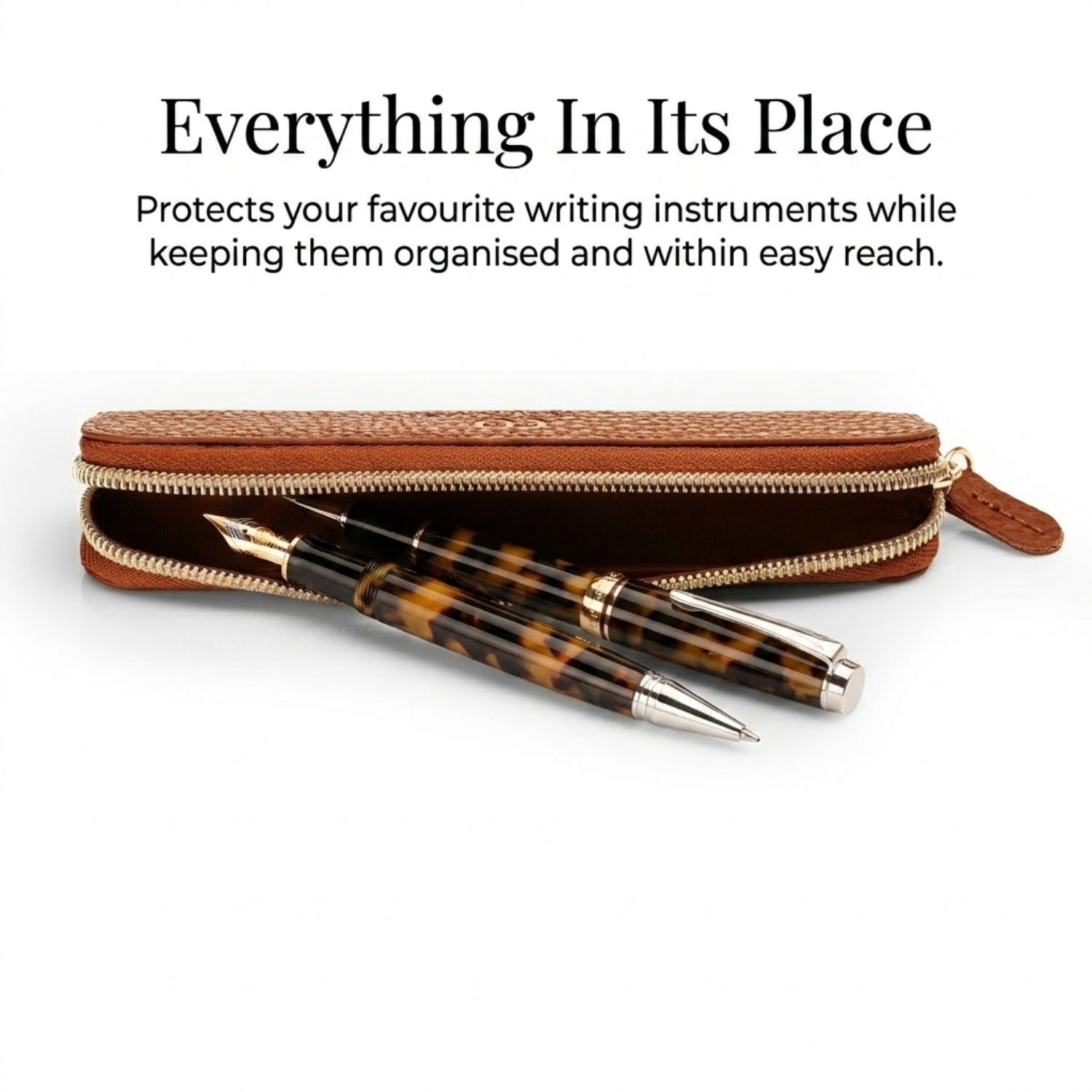 Antony Olivier Personalised Mini Leather Pencil Case – Compact Pen Pouch