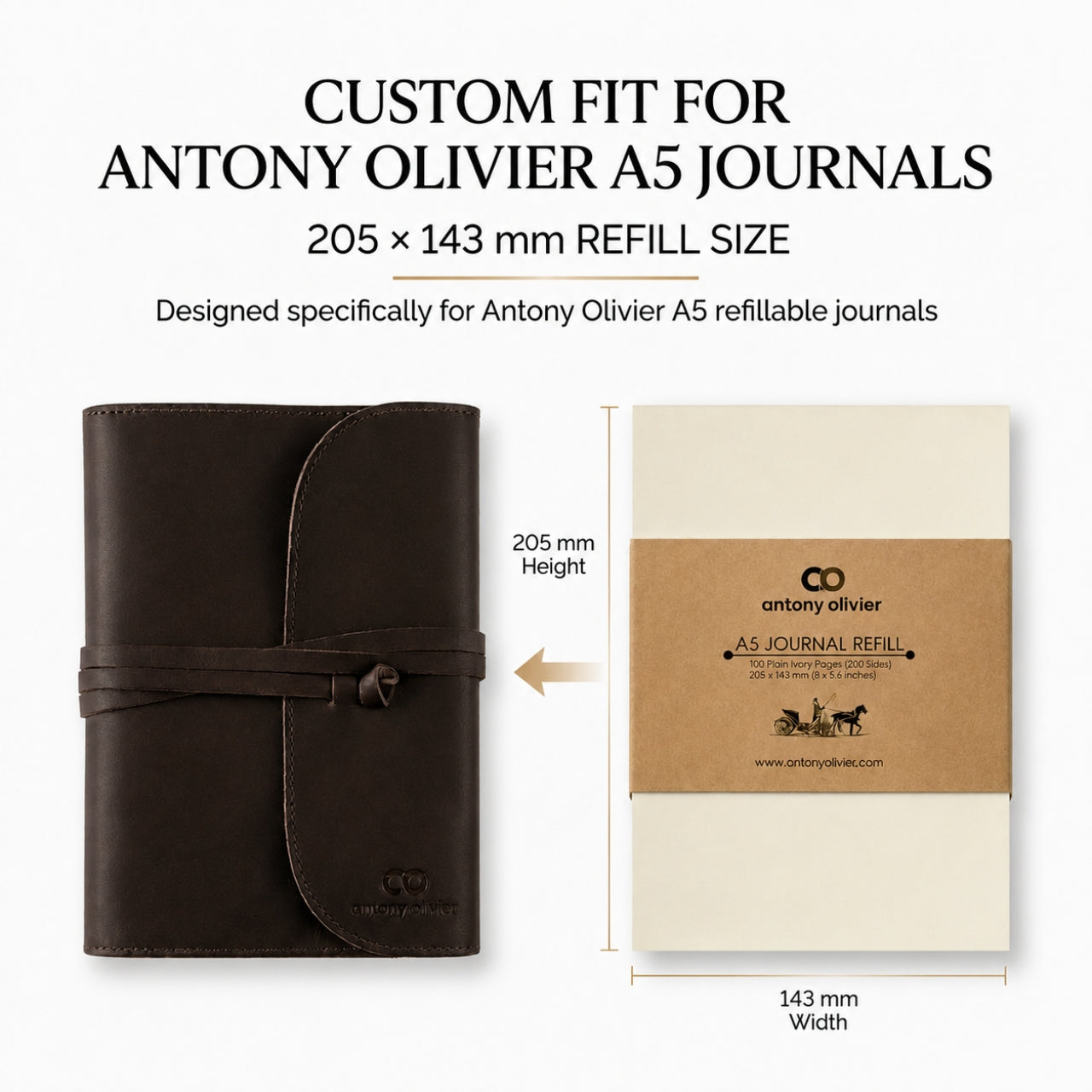 A5 Journal Refills – Plain Paper Pack
