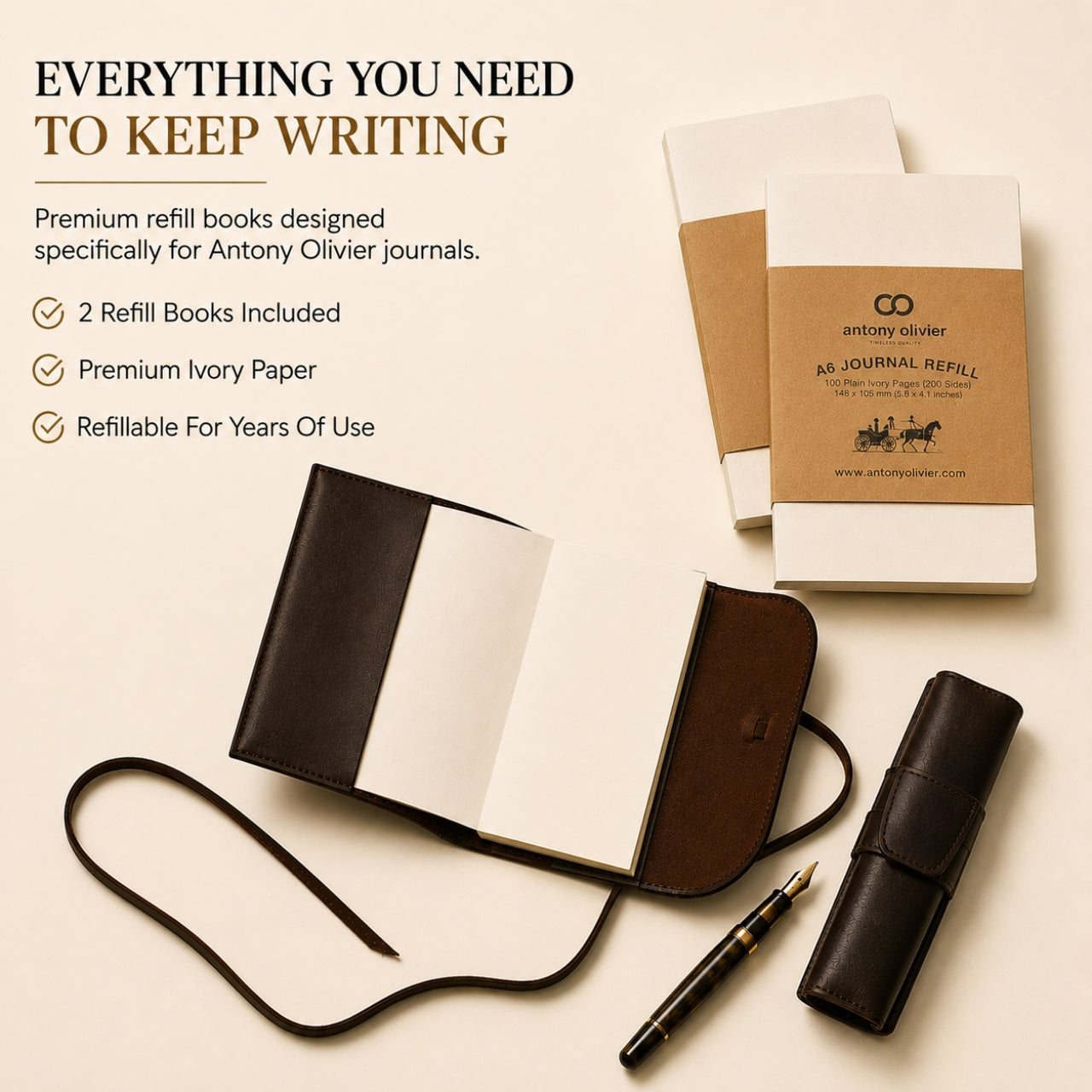 A6 Journal Refills – Plain Paper Pack