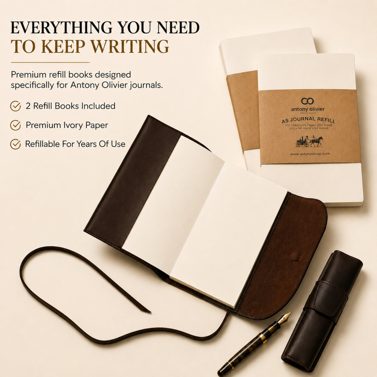 A5 Journal Refills – Lined Paper Pack