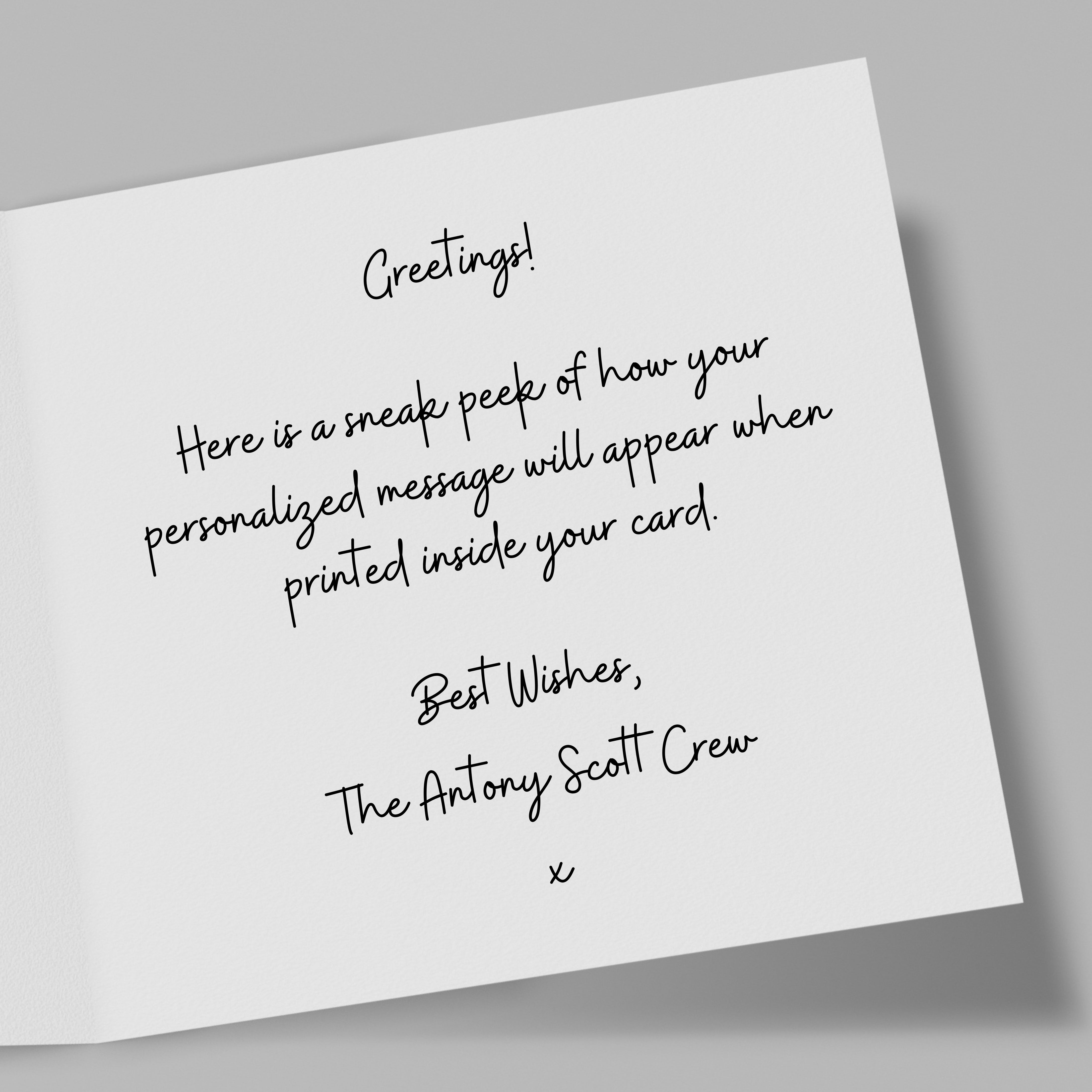 Personalised Friendship Thank You Card