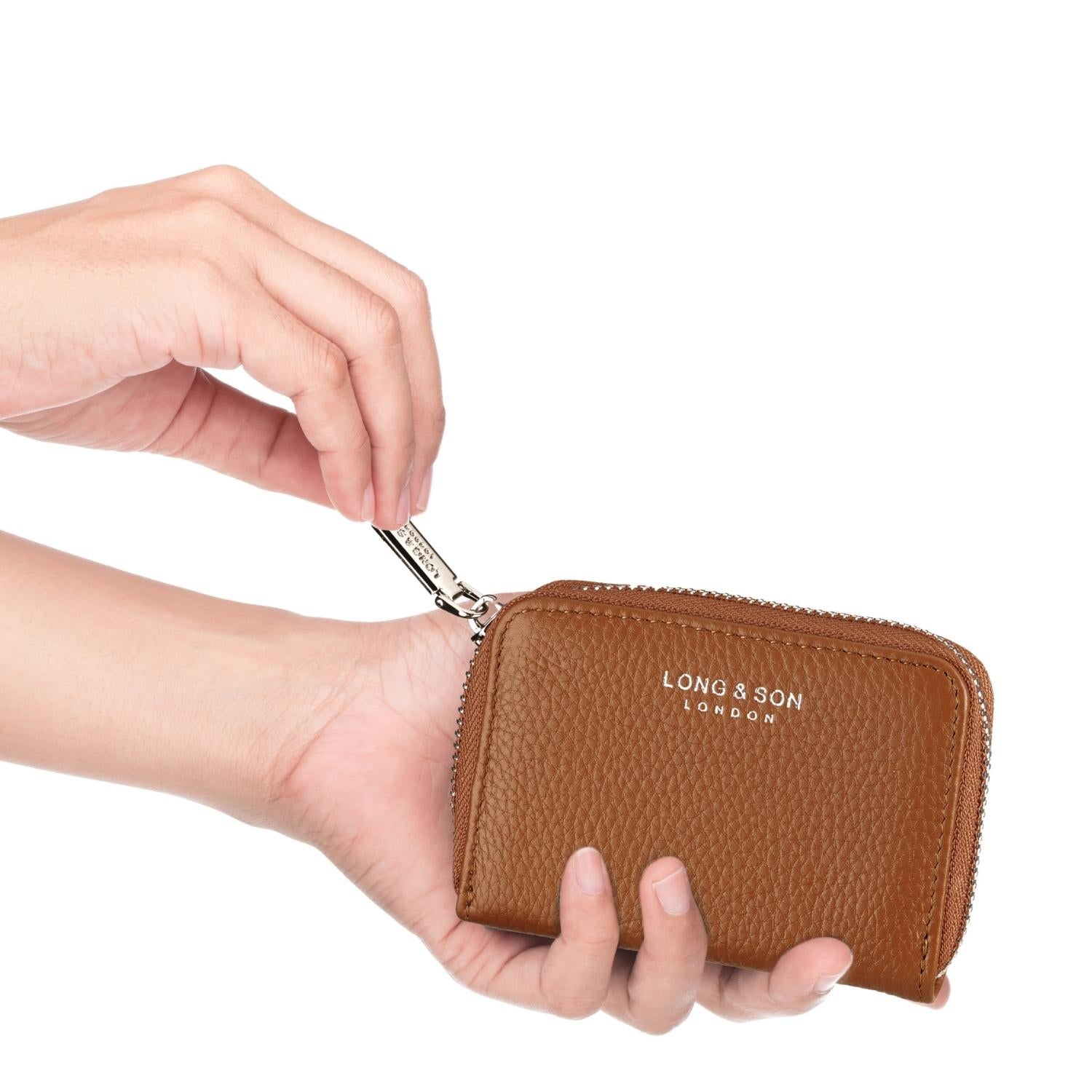 Leather Purse with Zipper