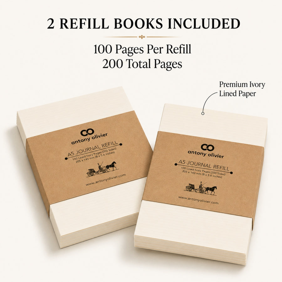 Antony Olivier A5 Journal Refills – Lined Paper Pack