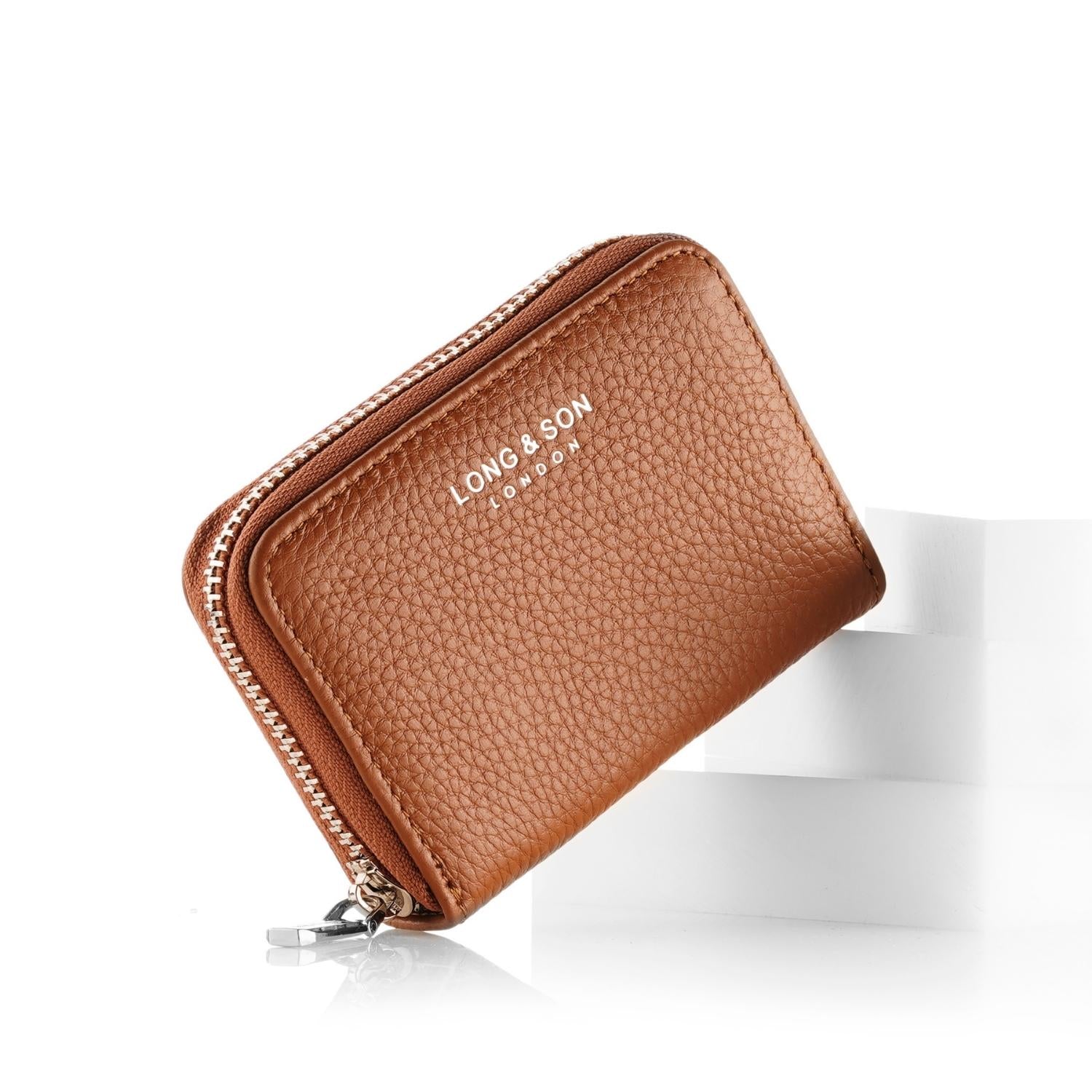 Leather Purse with Zipper