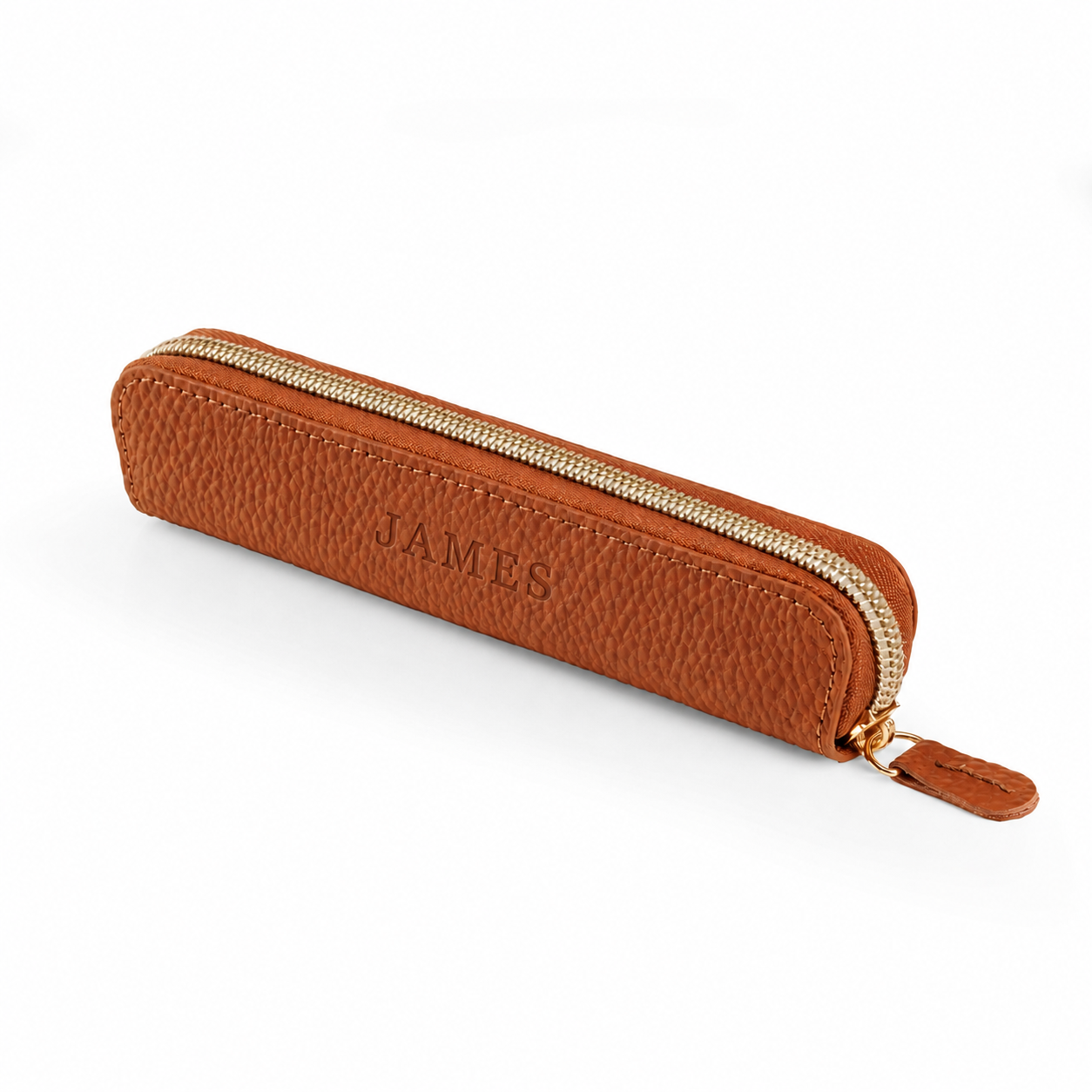 Personalised Mini Leather Pencil Case – Compact Pen Pouch