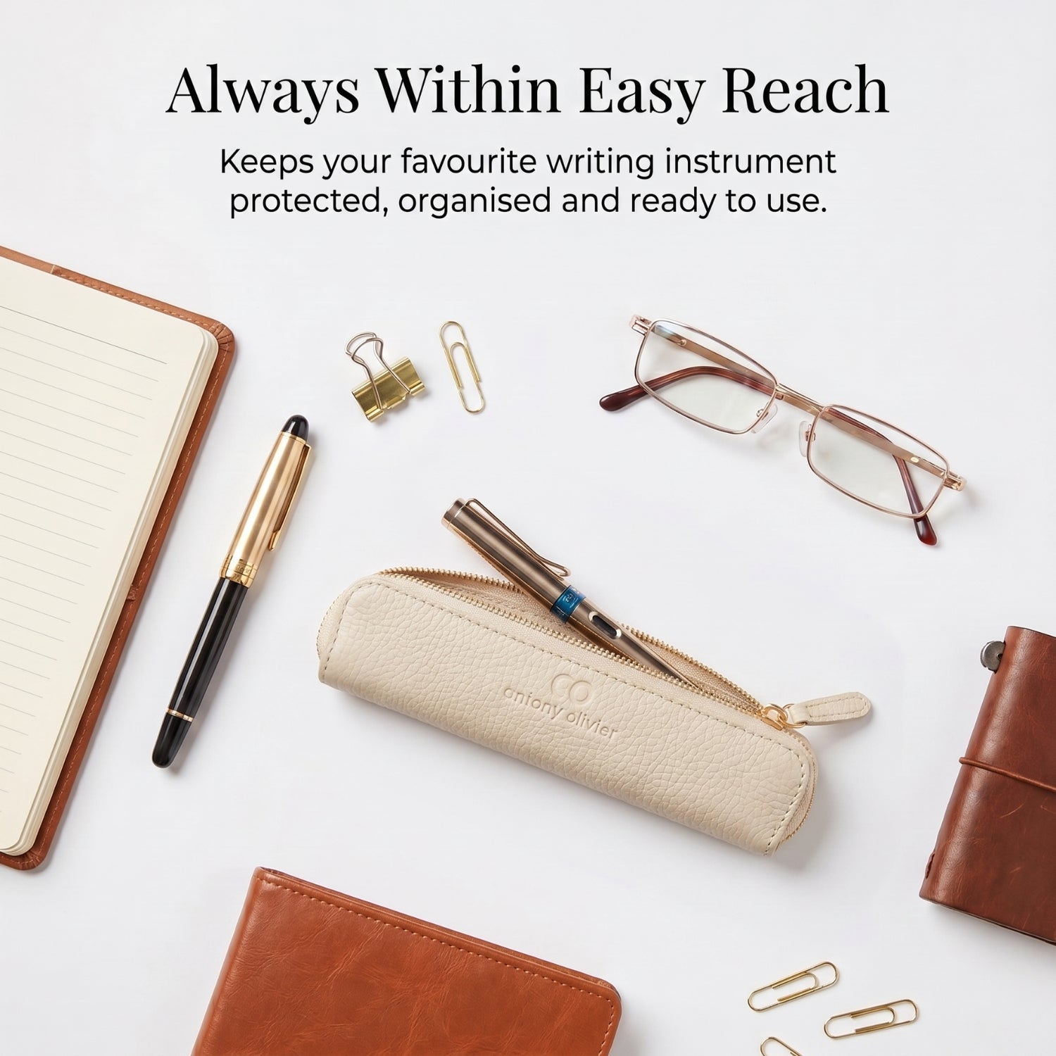 Mini Leather Pencil Case – Compact Pen Pouch