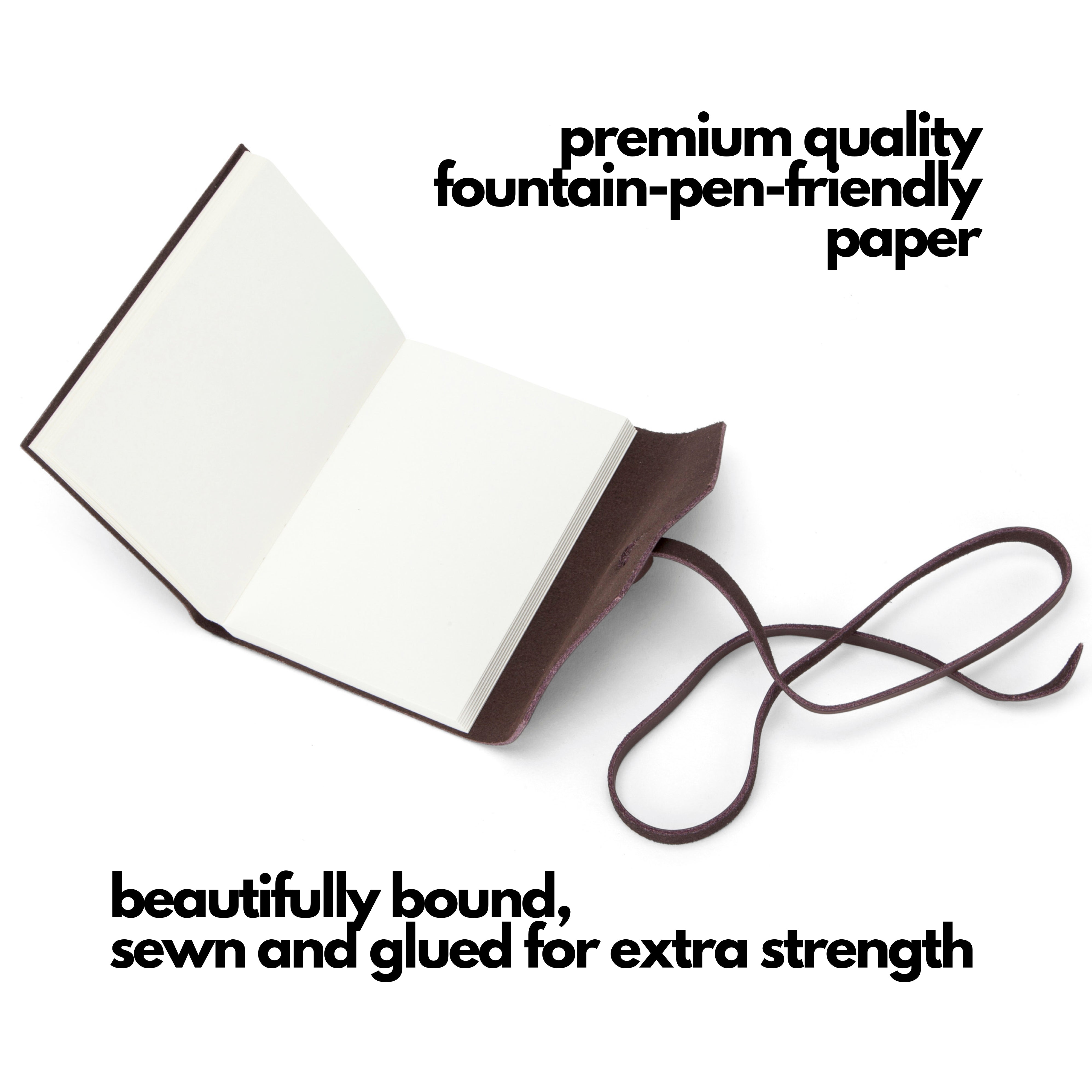 Leather Journal – Fixed-Page A6 Notebook